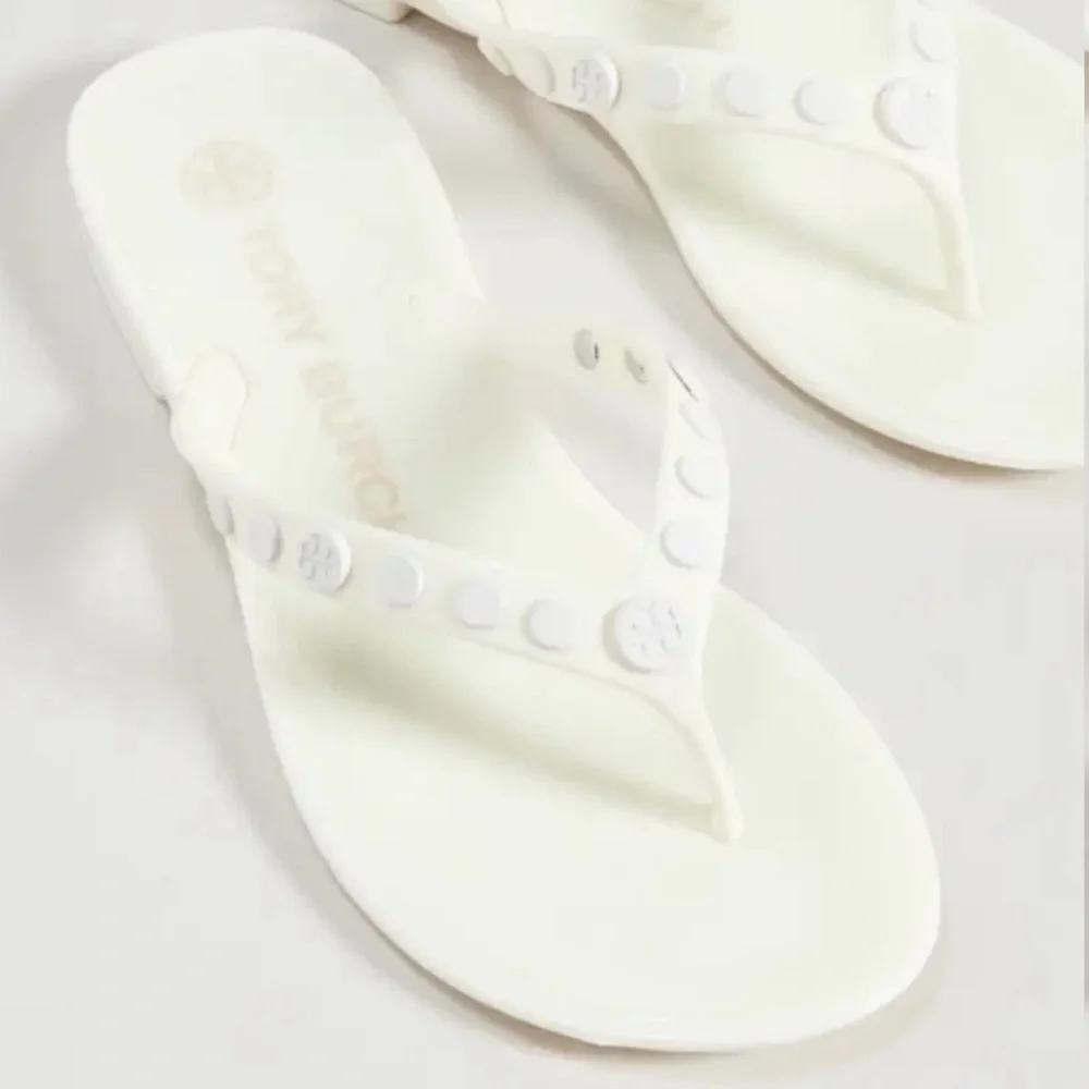 Tory Burch Studded Jelly Flip Flops